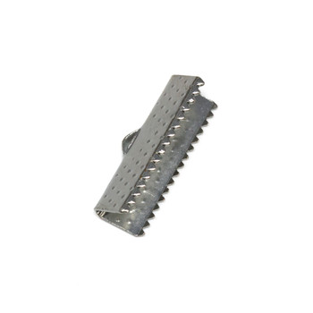 Platinum Plated 20mm Flat Crimp End