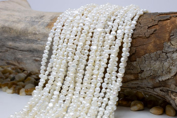 Freshwater Pearls Polished White 3.5-4.5mm Nugget