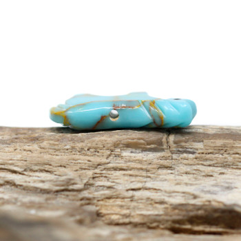 Natural Turquoise Polished 14x25mm Horse Bead