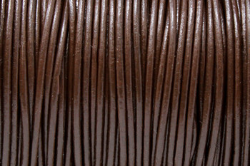 Chocolate 1.5mm Leather Cord - Sold by the Foot