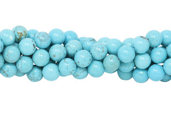 Howlite Turquoise Polished 10mm Round