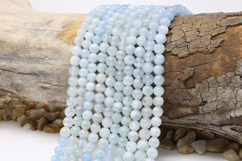Aquamarine Polished 6mm Banded Round