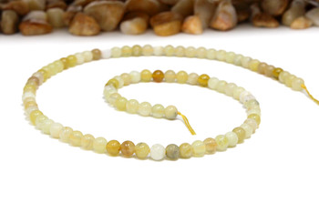 Yellow Opal Polished 4mm Round