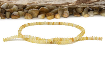 Yellow Jade Polished 2x4mm Rondelle