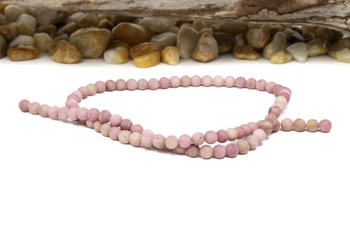 Rhodonite Matte 4mm Round