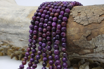 Dark Lepidolite Polished 6mm Round