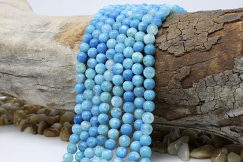 Sea Blue Fire Agate Polished 6mm Round