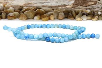 Sea Blue Fire Agate Polished 6mm Round