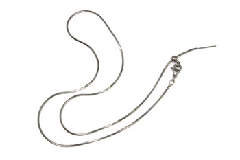 Platinum Plated Brass 1mm Round Snake Slide Chain 17" Finished Necklace