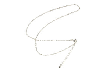 Long Lasting Sterling Silver Plated  18" Cable Chain Necklace