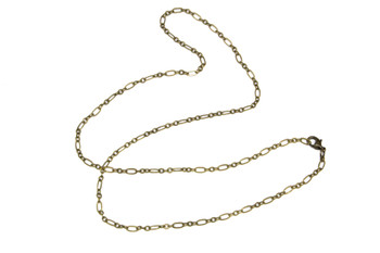 Antique Brass Oval Link Chain 24" Finished Necklace