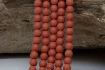 Czech Glass 4mm  Round -- Terracotta Blaze