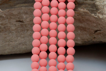 Czech Glass 4mm Round -- Bondell Coral