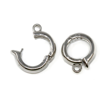 Silver Plated 11x13mm Fold Over Clasp