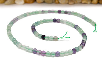 Rainbow Fluorite AB Grade Polished 4mm Round