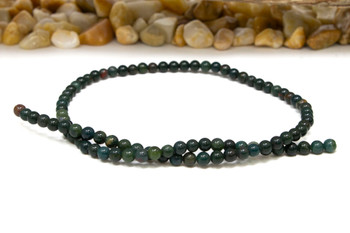 Blood Stone Polished 4mm Round