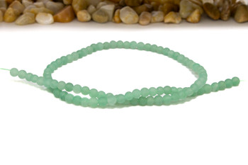 Green Aventurine Matte 4mm Round