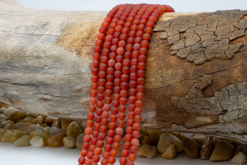 Carnelian A Grade Matte 4mm Round