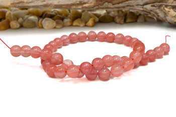 Red Cherry Quartz Polished 8mm Round