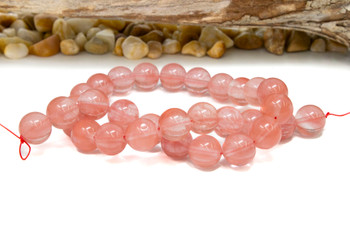 Red Cherry Quartz Polished 12mm Round