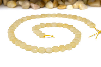 Yellow Jade Polished 6mm Faceted Coin