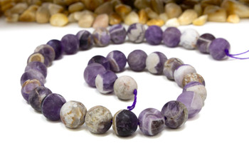 Sage Amethyst Matte 12mm Round