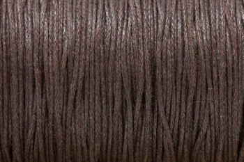Brown - 1mm Waxed Cotton Cord - Sold by the Foot