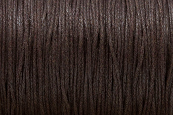 Dark Brown - 1mm Waxed Cotton Cord - Sold by the Foot