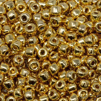 Size 8 Matsuno Seed Beads -- 465 14k Gold Plated