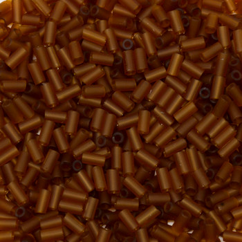 Toho 3mm Bugle Beads --Transparent Frost Smoky Topaz