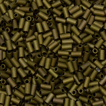 Toho 3mm Bugle Beads -- Frosted Antique Bronze