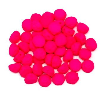 CzechMates®  6mm Rosetta Cabochon 2 Hole Beads -- Neon Pink