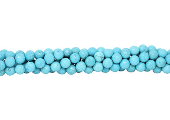 Howlite Turquoise Polished 10mm Faceted Round