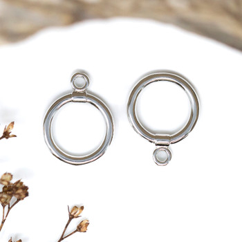 Silver Plated 14mm Ring with Loop