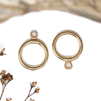 18kt Gold Plated 14mm Ring with Loop