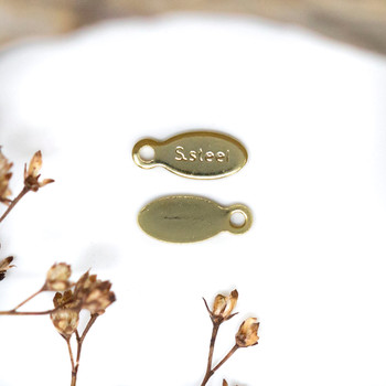 Gold Plated Stainless Steel 10x4mm S. Steel Tag