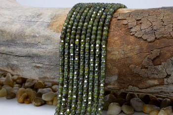 Zircon CZ AA Grade Polished Olive 3.5x4mm Faceted Rice