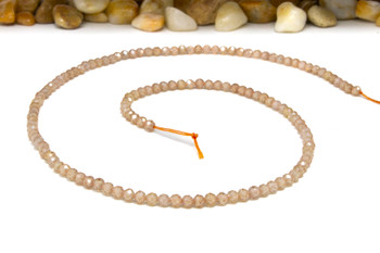 Zircon CZ AA Grade Polished Peach 3mm Faceted Round