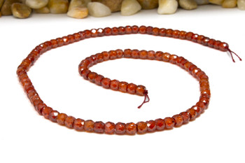 Zircon CZ AA Grade Polished Amber 3.5x4mm Faceted Rondelle