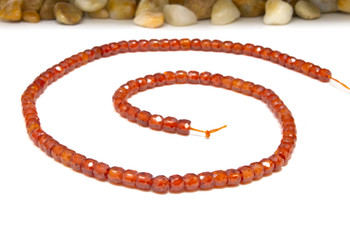 Zircon CZ AA Grade Polished Orange 3.5x4mm Faceted Rondelle