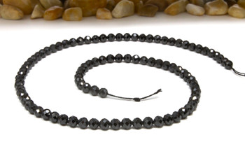 Zircon CZ AA Grade Polished Jet 4mm Faceted Round