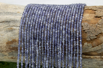 Iolite Polished 2.5mm Faceted Round - Dark