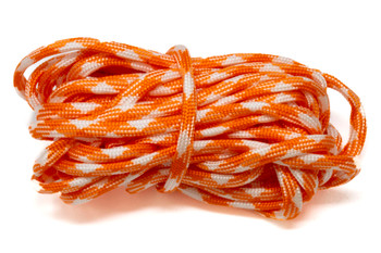 Parachute Cord 4mm 7 Strand Core Polyester - Orange / White Gingham Plaid