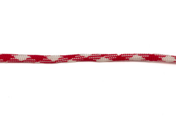 Parachute Cord 4mm 7 Strand Core Polyester -  Red / White Gingham Plaid