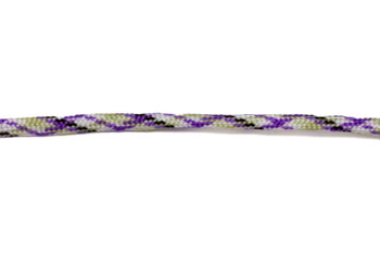 Parachute Cord 4mm 7 Strand Core Polyester -  White / Khaki / Black / Purple Plaid