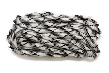 Parachute Cord 4mm 7 Strand Core Polyester -  White / Grey / Black Plaid