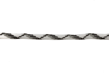 Parachute Cord 4mm 7 Strand Core Polyester -  White / Grey / Black Plaid
