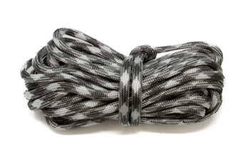 Parachute Cord 4mm 7 Strand Core Polyester -  White / Grey Gingham Plaid
