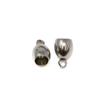 Stainless Steel 4mm Glue In End Caps -1 Pair
