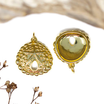 Gold Plated 18.5mm Sand Dollar Charm